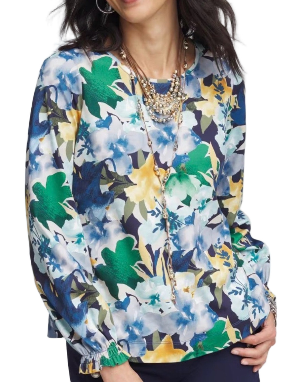 27. WOMENS CHICO’S 2/L DETAIL TOP